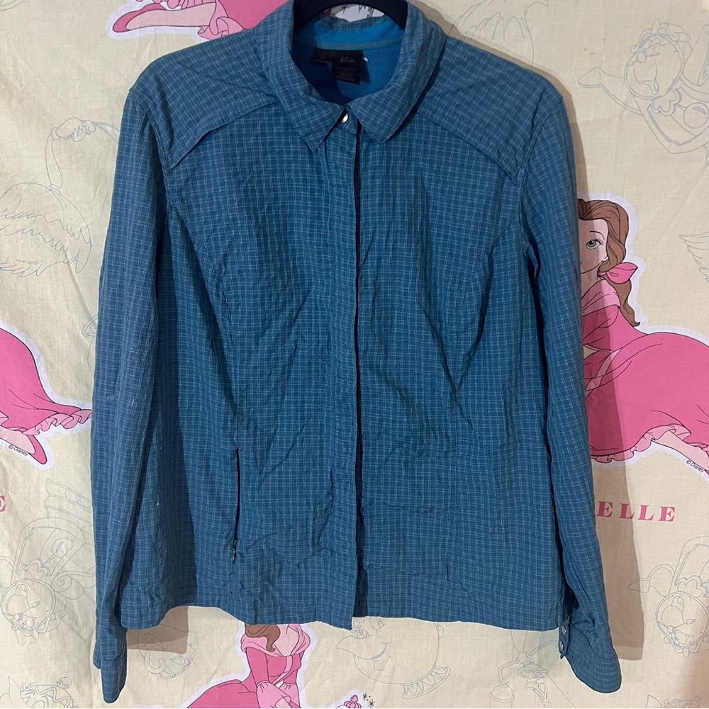 REI Teal Button Up Shirt